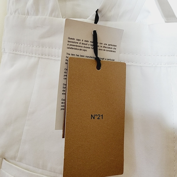 N°21 asymmetrical sophisticated contemporary white dress 100% Cotton - Picture 8 of 8